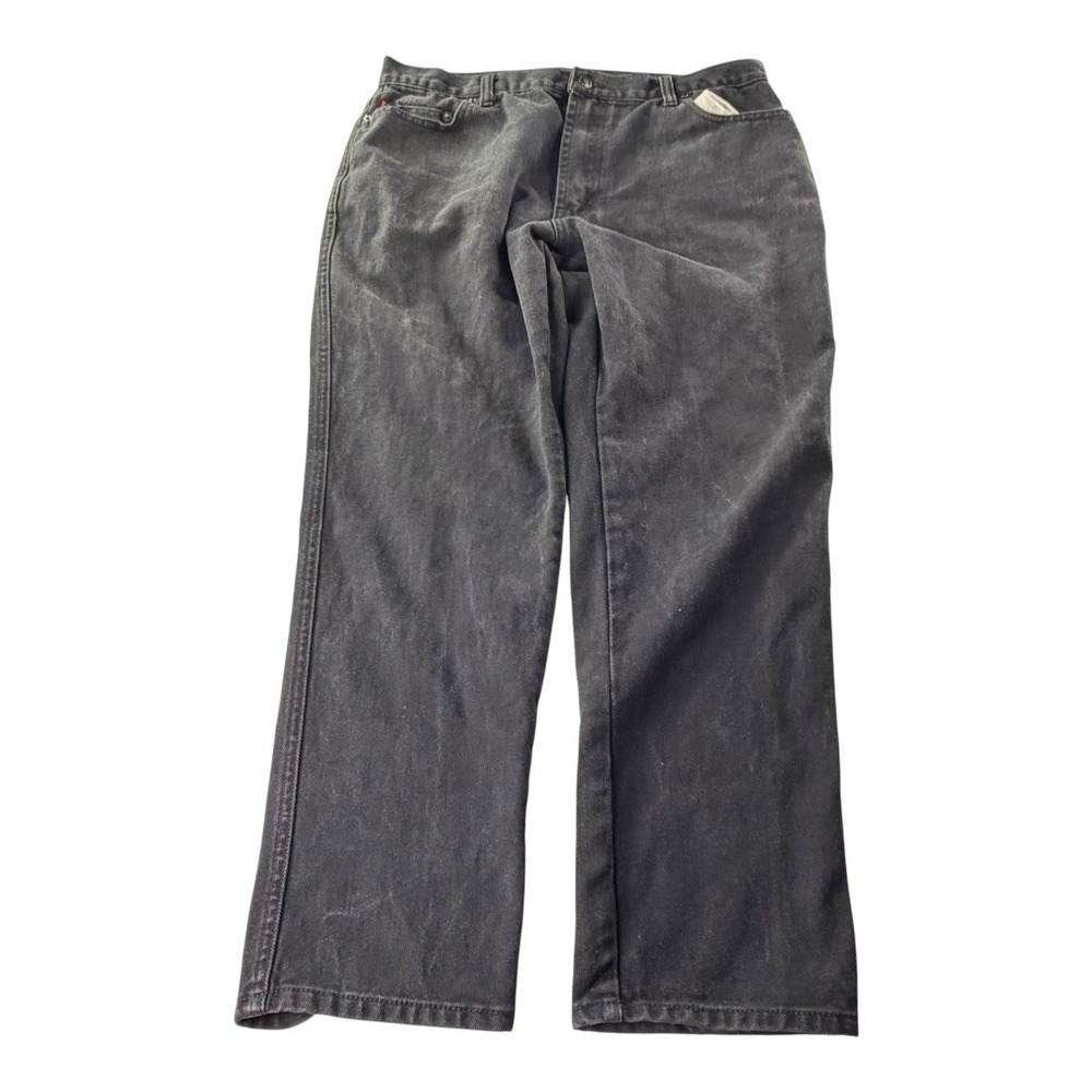 Bugle Boy Vintage Black Denim Jeans Men's 30x32 Relaxed Straight Leg Cotton
